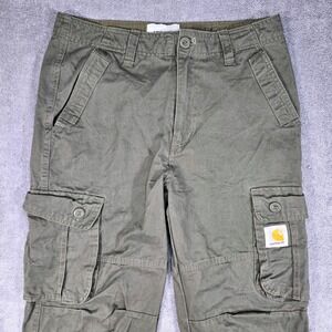 Carhartt WIP Cargo Pants Mens Large Olive Green Excellent Straight Leg Utility
